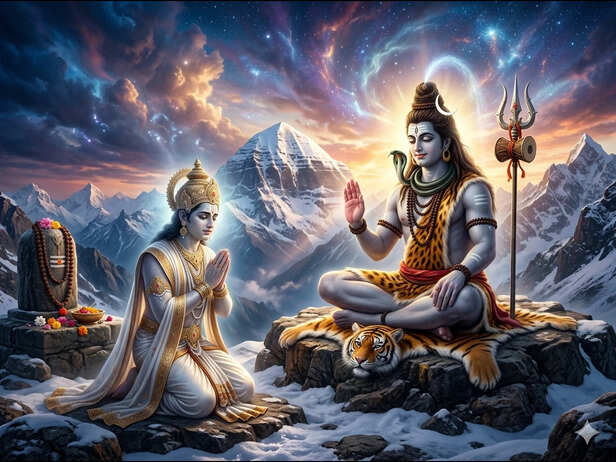 Chandra Seeks Shivas Blessing