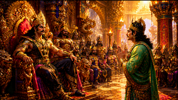 Vibhishan In Ravana's Royal Court