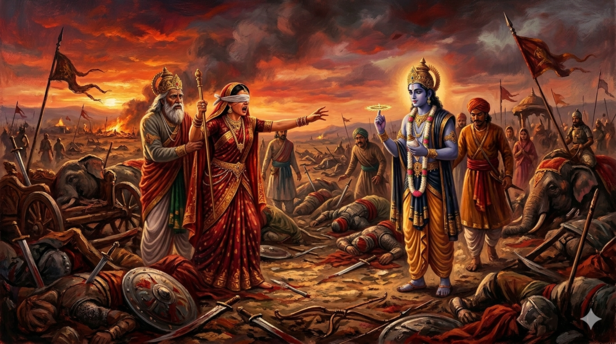 Gandhari Cursing Krishna