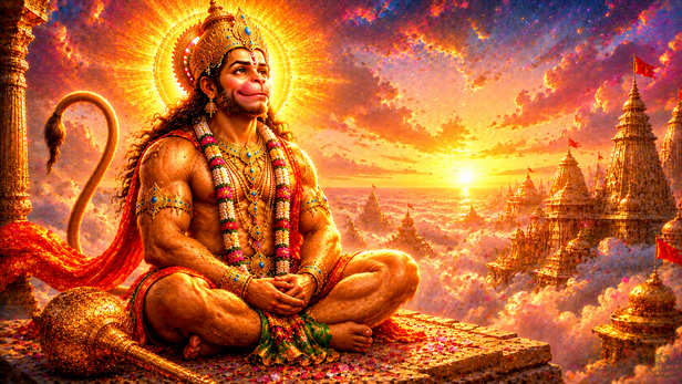 Hanuman Ji Taking a Gigantic Form