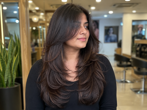 Long layer hair cut