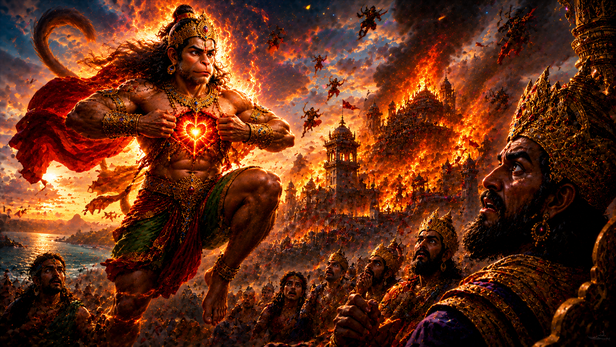 Hanuman Meeting Sita Ji In Ashok Vatika