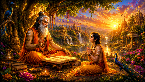 The Young Seeker Meets His Guru