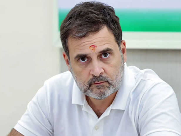 "Rahul Gandhi addressing a 2018 election rally