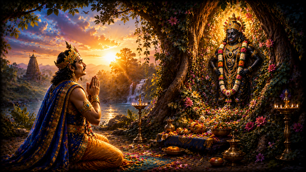 King Indradyumna Praying for Lord Neelamadhava
