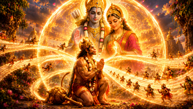Hanuman Crossing the Ocean