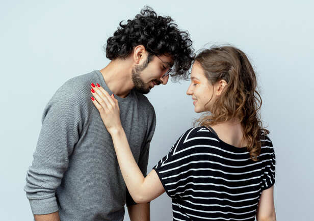 Couple Having a Calm Conversation