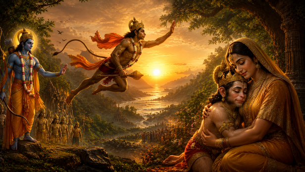Hanuman Reflects in Silence