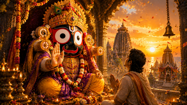 Lord Jagannath's divine idol in Puri Temple
