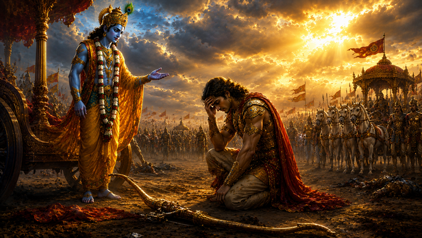 Krishna Delivering the Bhagavad Gita