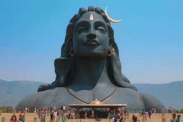 Ganga, Crescent Moon and Third Eye of Shiva