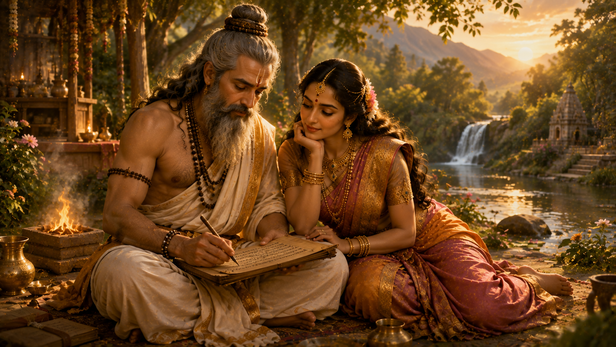 Sage Agastya and Lopamudra Together