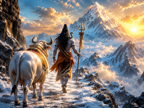 Lord shiva and Nandi