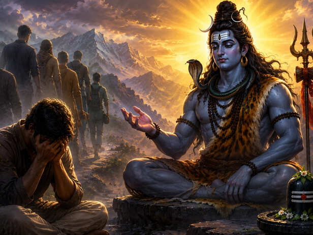 Divine Form of Lord Shiva with Sacred Symbols