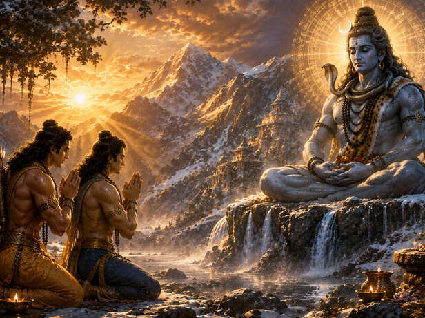 Nara and Narayanas Penance to Lord Shiva