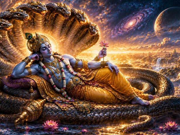 Adishesha as Vishnus Divine Serpent