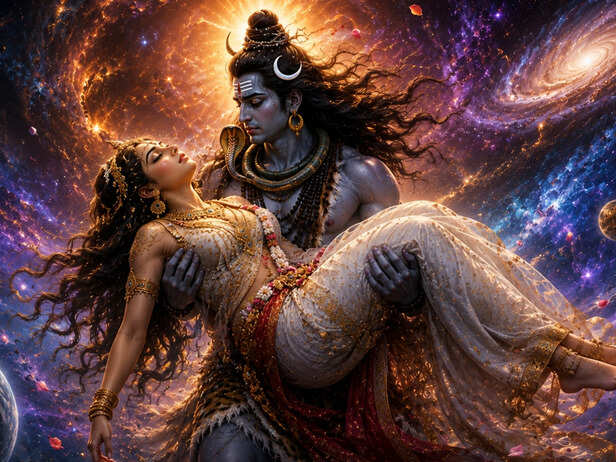 Shiva Carrying Sati Across the Cosmos
