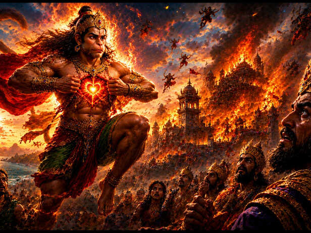 Hanuman Meeting Sita Ji In Ashok Vatika