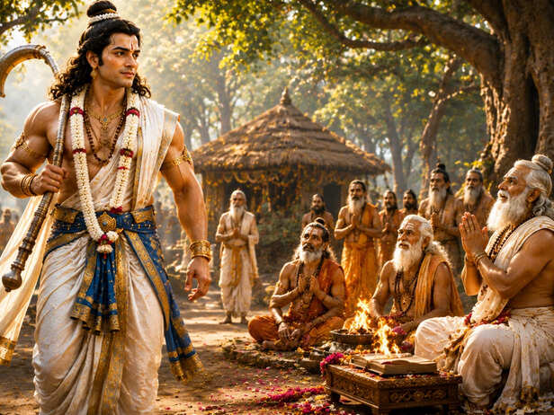 Lord Balarama Arrives at Naimisharanya