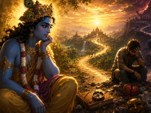 Krishna offers a powerful way to understand this gap