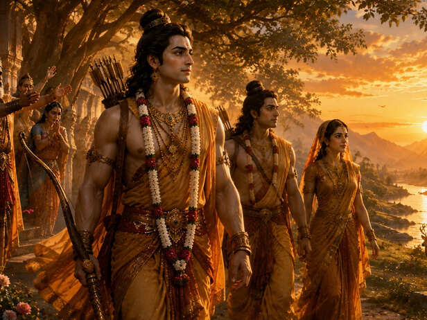 Lord Rama begins his fourteen-year exile