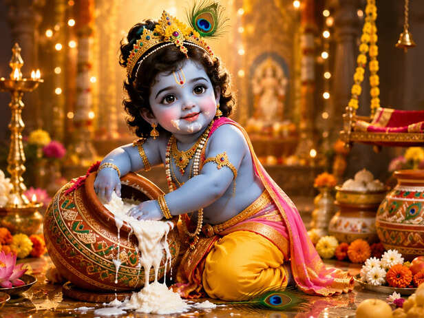 Laddu Gopal in New Yellow Clothes