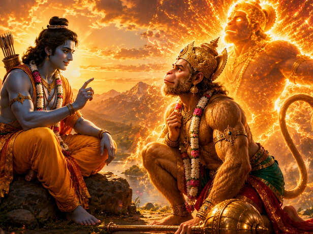 Hanuman Faces Surasa
