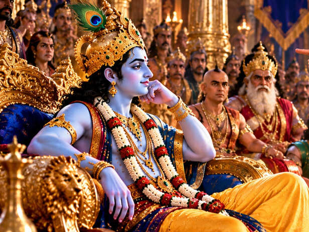 Vishnu Meeting the Powerful Sindhu