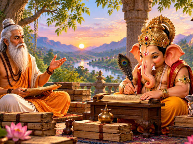 Sage Vyasa and Lord Ganesha