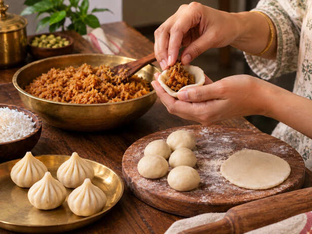 Modak in making