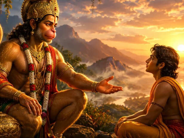 Hanuman Ji Listening to a Devotee’s Prayer
