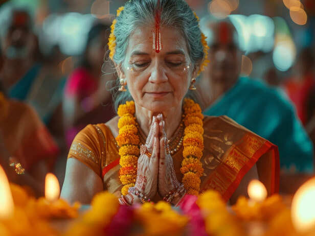 Devotee observing a traditional Ekadashi fast