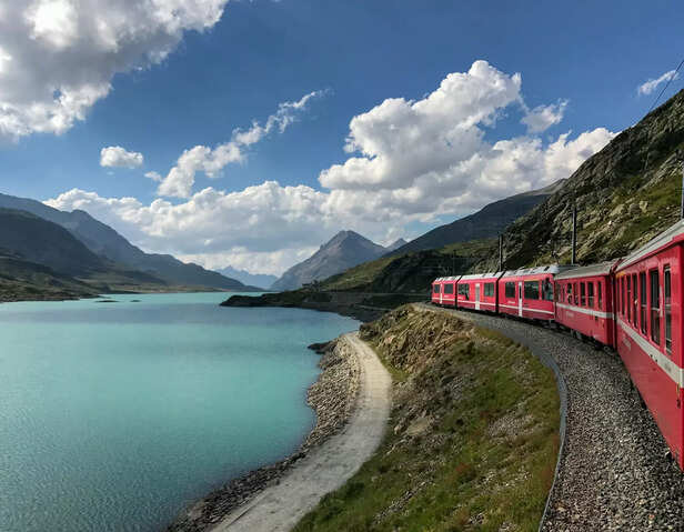 Beautiful scenic train journey