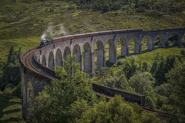 Train in mountain