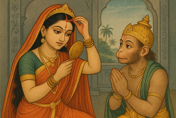 Sita Applying Sindoor