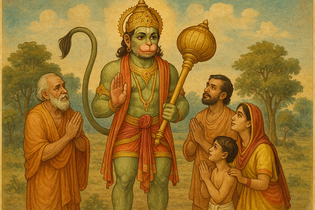 Hanuman with Devotees