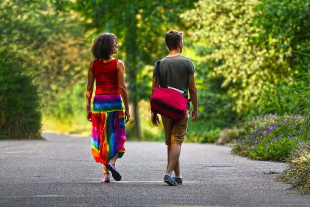 Couple Walking Together A