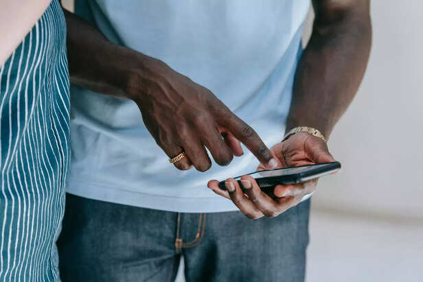 A person holding a smartp