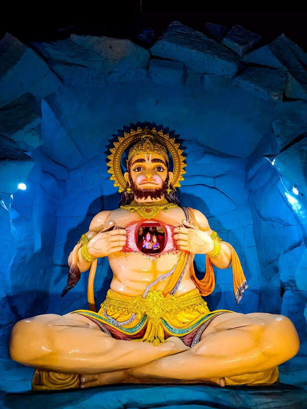 Hanuman Tearing Open His 