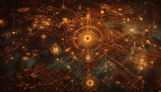 Zodiac wheel behind a han
