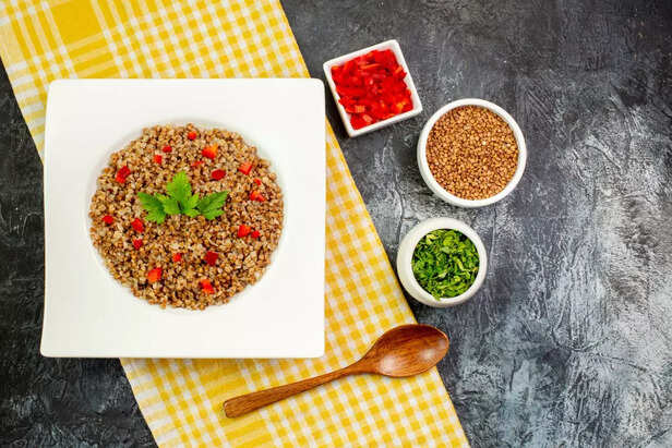 Warm oats upma in a bowl