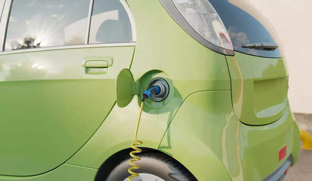 Close up of EV motor