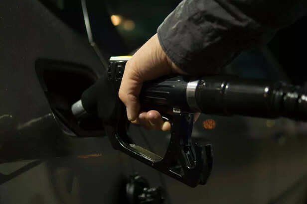 One person at a petrol pu