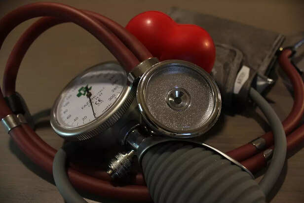 Blood Pressure Monitor with Heart Symbol