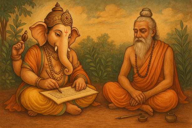 Ganesha and Ved Vyasa