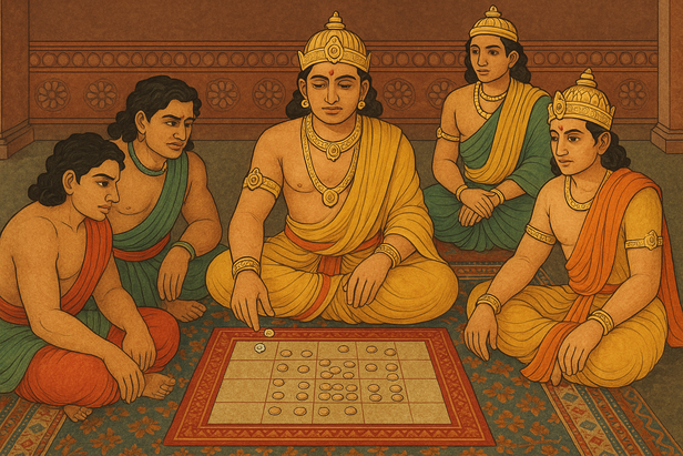 Chausar with Pandavas